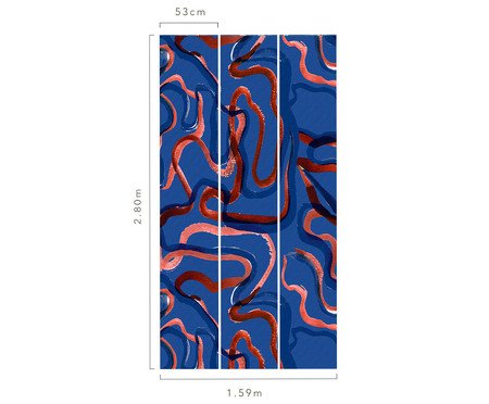 Papel de Parede Gestual Azul | Westwing