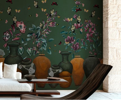 Papel de Parede Jardim Encantado Verde, Colorido | WestwingNow