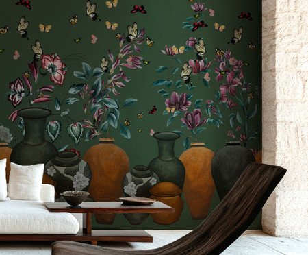 Papel de Parede Jardim Encantado Verde | Westwing