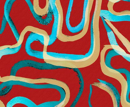Papel de Parede Gestual Vermelho | Westwing