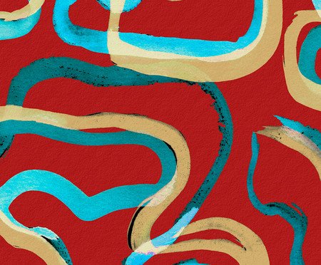 Papel de Parede Gestual Vermelho | Westwing