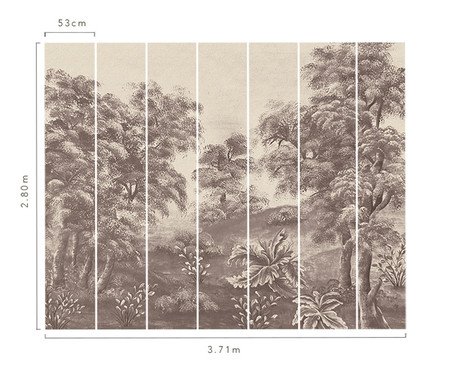 Papel de Parede Caminho do Bosque Preto e Branco | Westwing