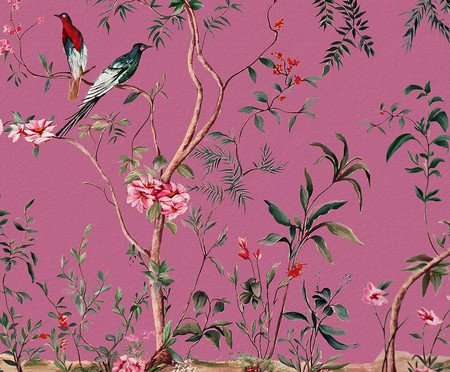 Papel de Parede Jardim Sereno Rosa | Westwing