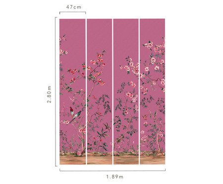 Papel de Parede Jardim Sereno Rosa | Westwing