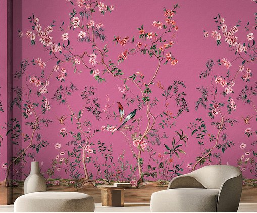 Papel de Parede Jardim Sereno Rosa, Colorido | WestwingNow