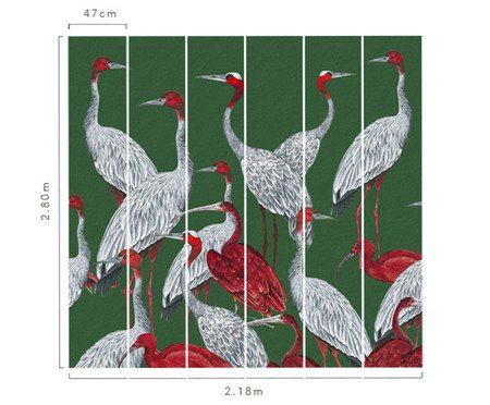 Papel de Parede Guará Vermelho V3 | Westwing