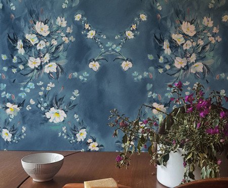 Papel de Parede Florescer Azul | Westwing