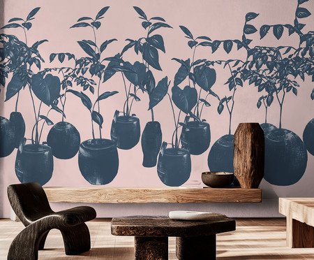 Papel de Parede Selva Urbana Rosé | Westwing