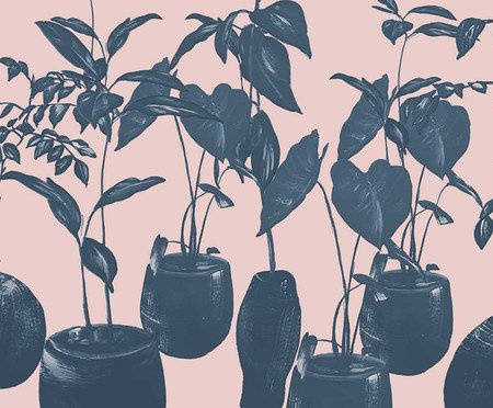 Papel de Parede Selva Urbana Rosé | Westwing