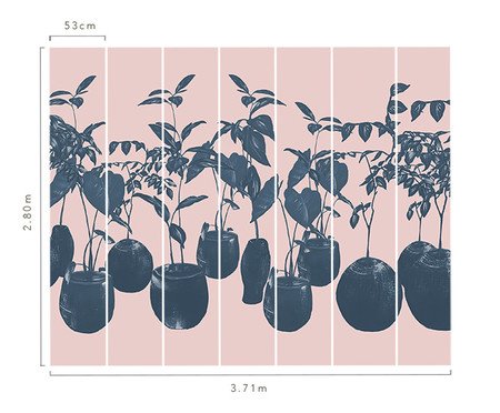 Papel de Parede Selva Urbana Rosé | Westwing