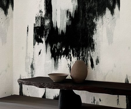 Papel de Parede Argila Preto e Branco | Westwing