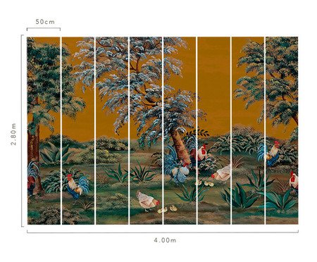 Papel de Parede Canto de Galo Ocre | Westwing