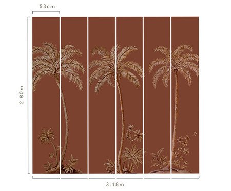 Papel de Parede Ilha do Mel Terracota | Westwing