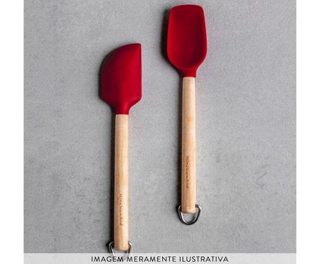 Jogo de Espátulas em Silicone Kitchenaid Vermelho | Westwing