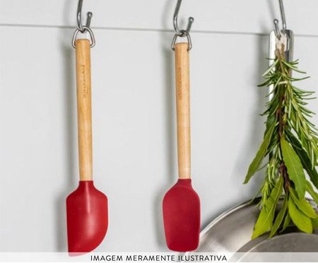 Jogo de Espátulas em Silicone Kitchenaid Vermelho | Westwing