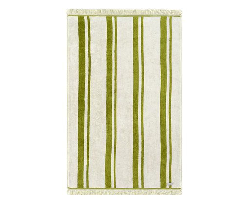 Toalha de Praia com franja Amalfi Verde e Off-White, green | WestwingNow
