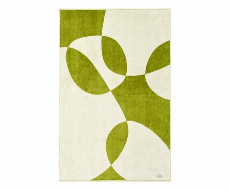 Toalha de Praia Solenne Verde e Off-White | Westwing