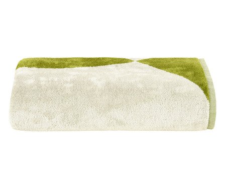 Toalha de Praia Solenne Verde e Off-White | Westwing
