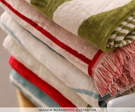 Toalha de Praia Duna Azul e Off-White | Westwing