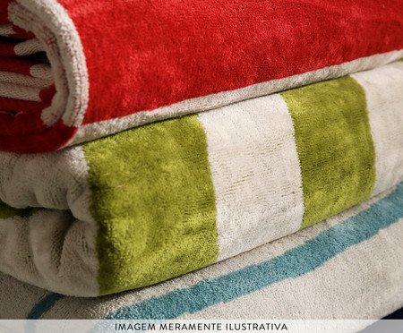 Toalha de Praia Duna Azul e Off-White | Westwing