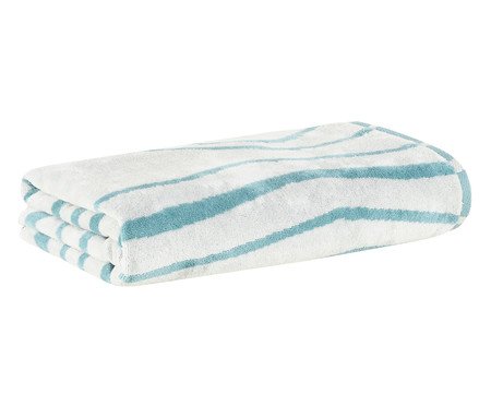 Toalha de Praia Duna Azul e Off-White | Westwing