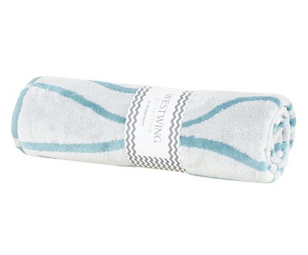 Toalha de Praia Duna Azul e Off-White | Westwing