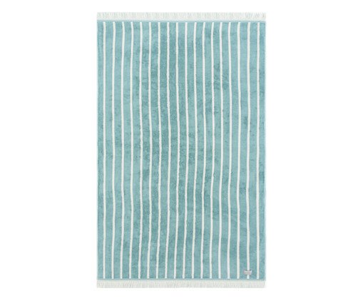 Toalha de Praia com franja Riviera Azul e Off-White, blue | WestwingNow