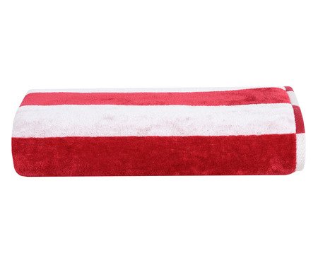 Toalha de Praia Maldivas Vermelho e Off-White | Westwing