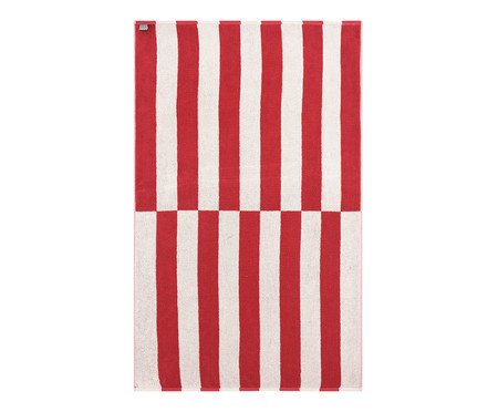 Toalha de Praia Maldivas Vermelho e Off-White | Westwing