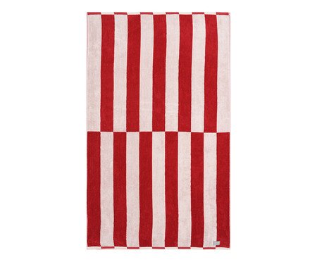 Toalha de Praia Maldivas Vermelho e Off-White | Westwing