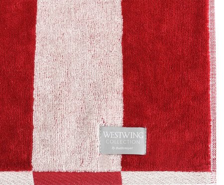 Toalha de Praia Maldivas Vermelho e Off-White | Westwing