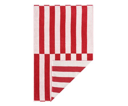 Toalha de Praia Maldivas Vermelho e Off-White | Westwing