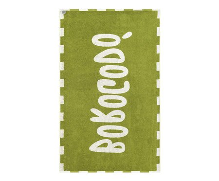 Toalha de Praia Borogodó Verde e Off-White | Westwing