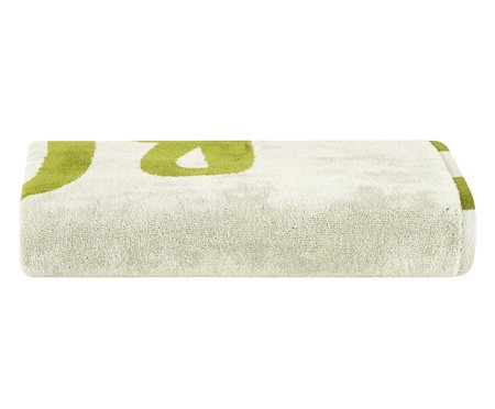 Toalha de Praia Borogodó Verde e Off-White | Westwing