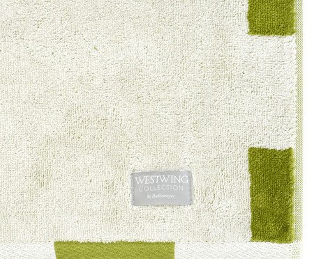 Toalha de Praia Borogodó Verde e Off-White | Westwing