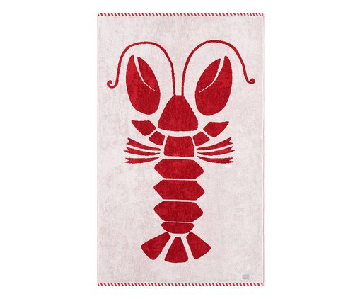 Toalha de Praia Lagosta Vermelho e Off-White, red | WestwingNow