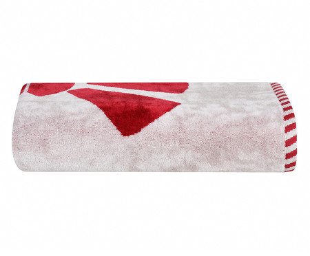 Toalha de Praia Lagosta Vermelho e Off-White | Westwing