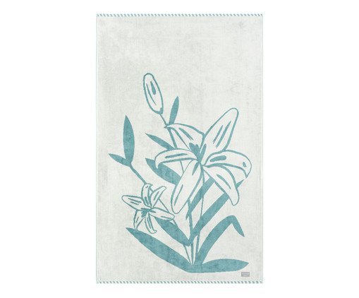 Toalha de Praia Lirio Azul e Off-White, blue | WestwingNow
