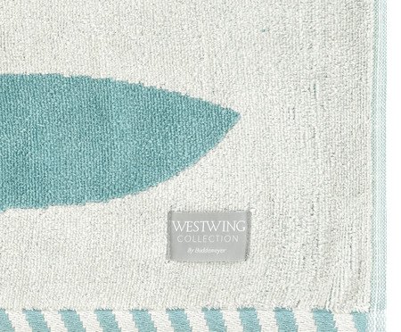 Toalha de Praia Lirio Azul e Off-White | Westwing