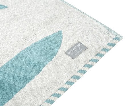 Toalha de Praia Lirio Azul e Off-White | Westwing