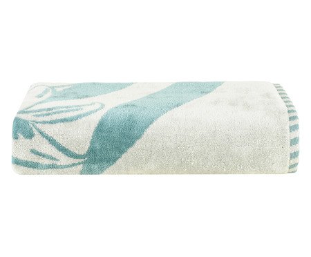Toalha de Praia Lirio Azul e Off-White | Westwing