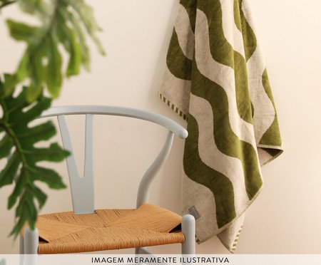 Toalha de Praia Ibiza Verde e Off-White | Westwing