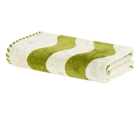 Toalha de Praia Ibiza Verde e Off-White | Westwing
