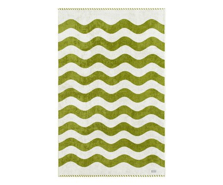Toalha de Praia Ibiza Verde e Off-White | Westwing