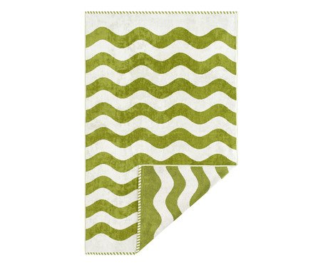 Toalha de Praia Ibiza Verde e Off-White | Westwing