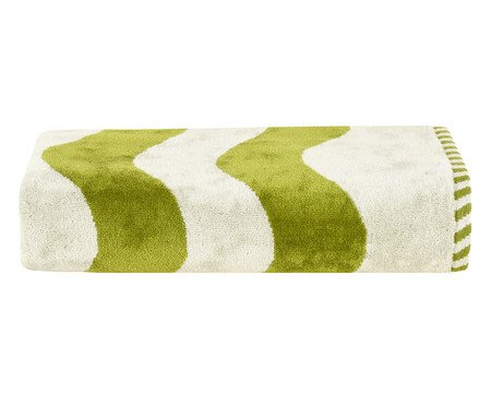 Toalha de Praia Ibiza Verde e Off-White | Westwing