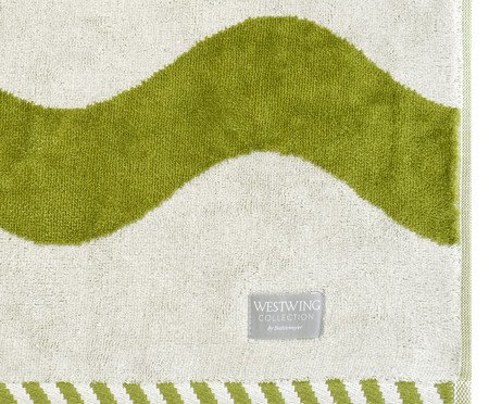 Toalha de Praia Ibiza Verde e Off-White | Westwing