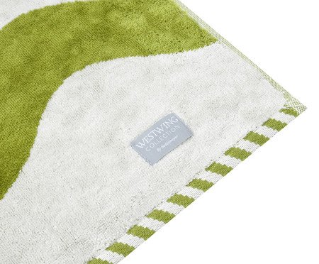 Toalha de Praia Ibiza Verde e Off-White | Westwing