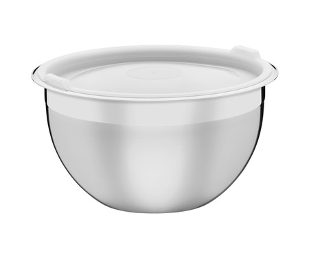 Bowl em Inox Vittra com Tampa - Prata