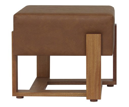 Pufe Bonjour Caramelo, wood pattern | WestwingNow